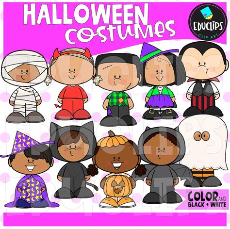 Halloween Costumes Clip Art Set, Dress up Images, Fall Graphics ...