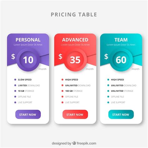 package table vectors illustrations