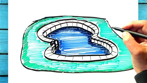 TUTO Dessin Piscine 3d Dessin Comment Dessiner Une Piscine Facilement