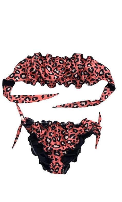 Bikini Arricciato Leopardato Fascia BY ALIS