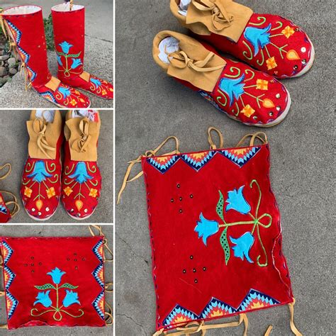 Appliqué Leggings Moccasins Native american beadwork patterns