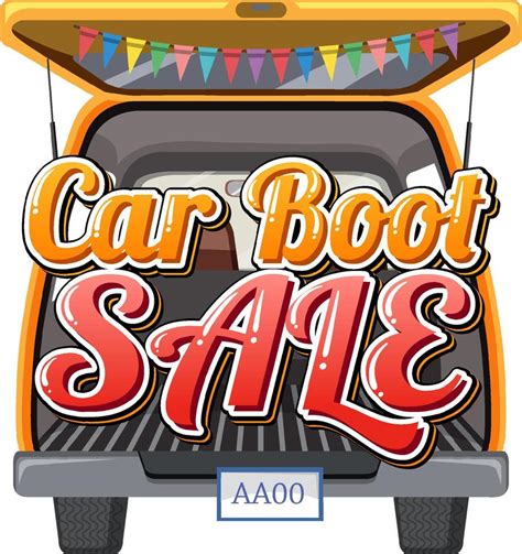 Car Boot Sale Typography Design 6583254 Vector Art At Vecteezy