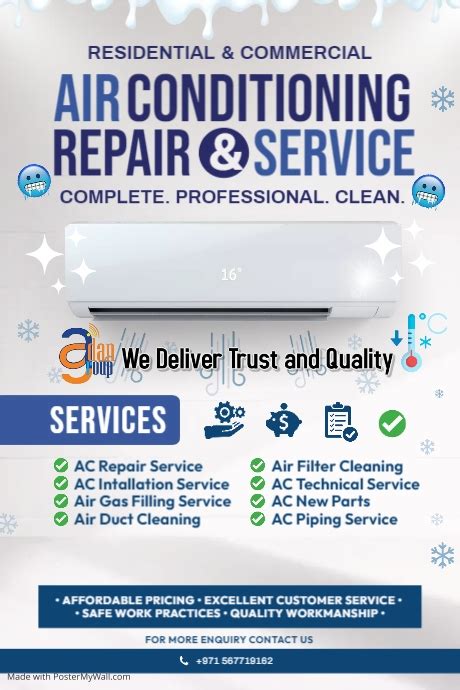 Air Conditioning Repair Services Template Postermywall