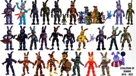 The Evolution Of Bonnie 2014 2021 By Coolteen15 On Deviantart