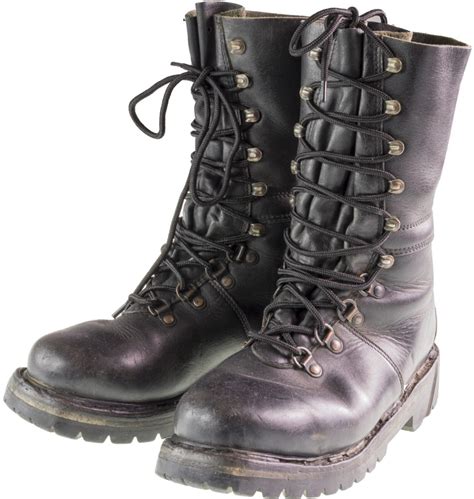 Heavy-Duty Austrian Mountain Military Mens Black Boots - Gem