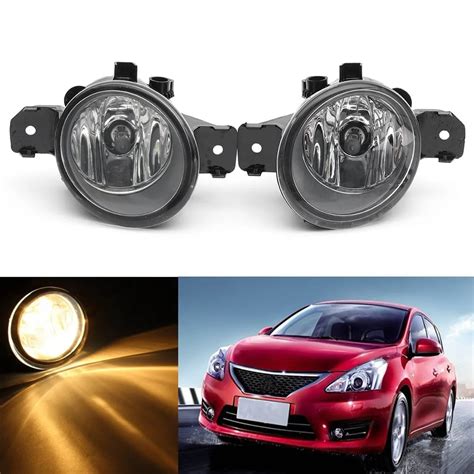 1 Pair RH LH Fog Lights With H11 Bulbs For Nissan Altima Maxima Rogue