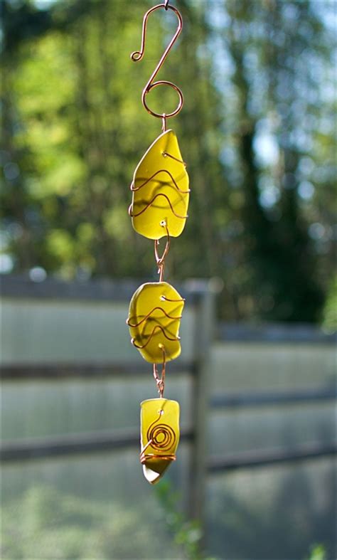 Sun Catcher Sea Glass Copper Wire Wrapped Suncatcher