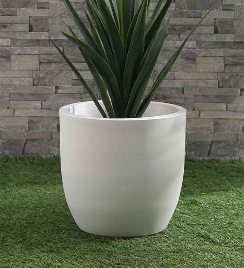 Buy Cup Shaped White Polymer Floor Planter At 9 Off By Yuccabe Italia