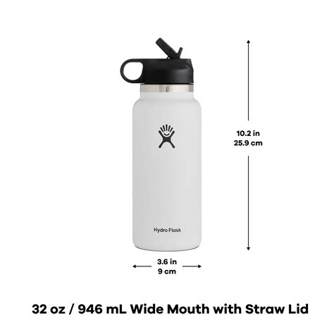 Buy Hydro Flask Wide Mouth Straw Lid Stainless Steel Reusable Water