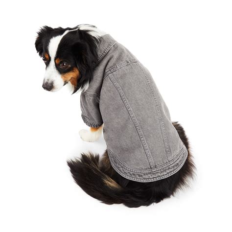 Reddy Denim Jacket For Dogs Grey X Small Petco