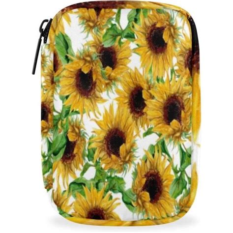 Pilulier De Voyage Hebdomadaire Peint Tournesols Jaunes Pour Sac Main