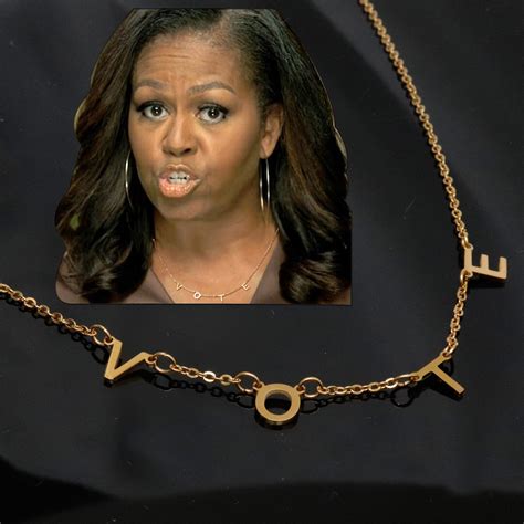 Custom Made Vote Necklace Michelle Obamas Necklace Etsy