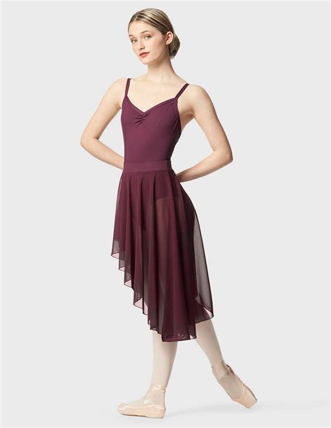 Lulli Dancewear Dakini Asymmetrical Pull On Mesh Skirt