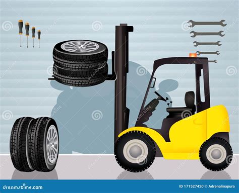 Tire Dealer Illustration Stock Illustration Illustration Of Tire