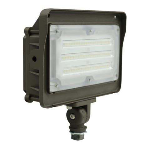 Wyzm 50 Watt 120 Degree Bronze Outdoor Integrated Led Flood Light With Photocell Dusk To Dawm