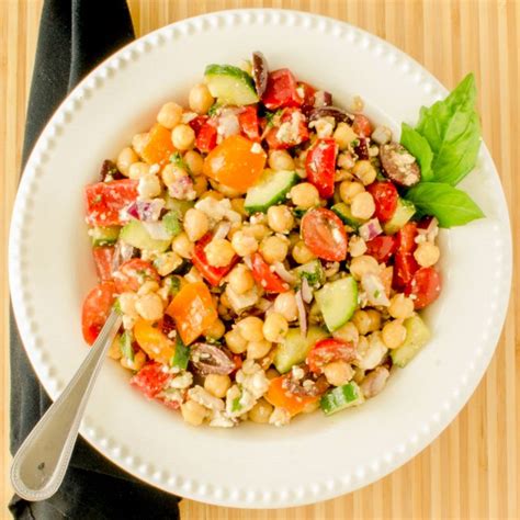 Chickpea & Feta Salad | Recipe | Feta salad, Chickpea feta salad, Healthy salad recipes