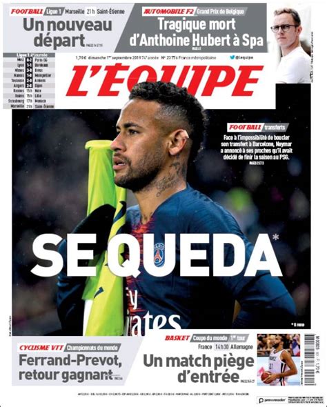 La Prensa Francesa Da Por Hecho Que Neymar Se Queda En El Psg