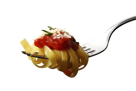 Pasta With Tomato Sauce On Fork 21217735 PNG