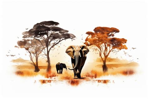 Safari wildlife elephant outdoors. AI | Premium Photo Illustration - rawpixel