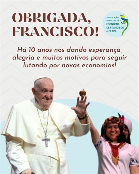 Parabéns Papa Francisco Articulação Brasileira pela Economia de