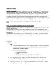 Mdc Clinical Day Docx Metabolic Acidosis Pathophysiology Metabolic