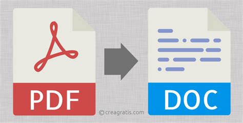 Soluzioni Per Convertire File Pdf In Word Doc Gratis Creagratis