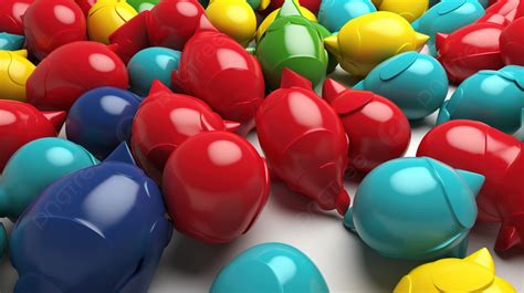 Think Differently Colorful Speech Bubbles In 3d Render On A White