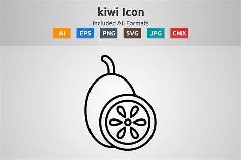 Kiwi Vector Outline Icon Graphic by abidehtisham198 · Creative Fabrica