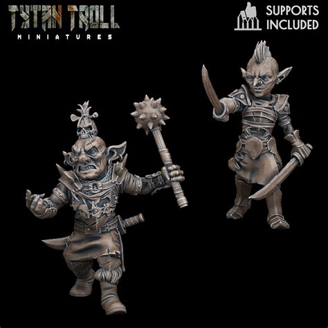 Dnd Heroes Fighters Goblins Pre Supported Minihoarder