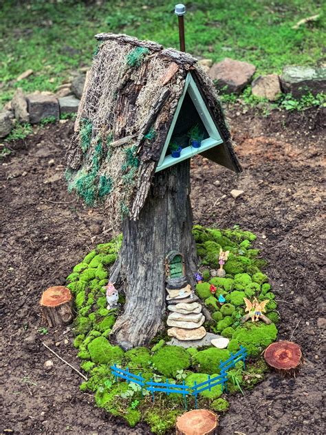 It’s not quite finished but I made a gnome house in my garden today and ...