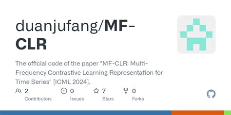 Github Duanjufangmf Clr The Official Code Of The Paper Mf Clr Multi Frequency Contrastive