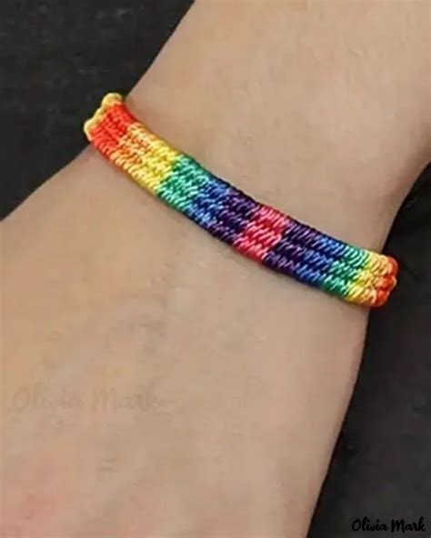 Olivia Mark Pulsera Trenzada Rainbow Ombre Pride Pc Olivia Mark