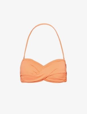 Seafolly Collective Twist Bandeau Recycled Nylon Blend Bikini Top