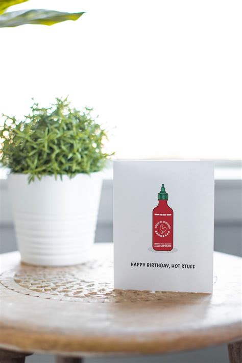 Funny Birthday Card For Hot Sauce Lover Spicy Birthday Gift Etsy