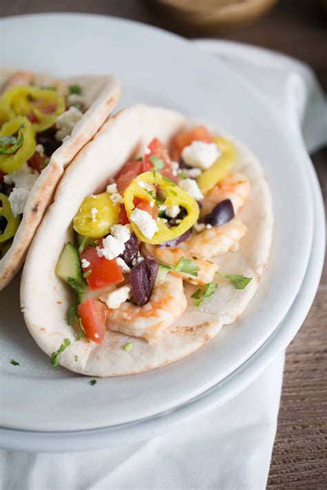 Garlic Shrimp Gyro Sandwich - LemonsforLulu.com