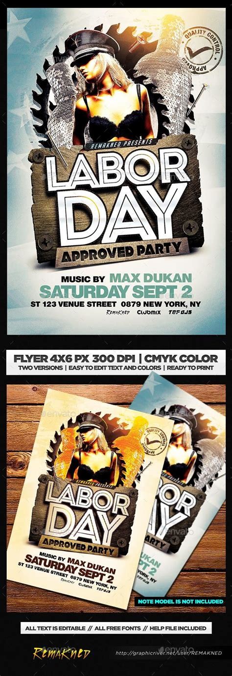 Labor Day Party Flyer Template Psd Flyer Template Flyer Design