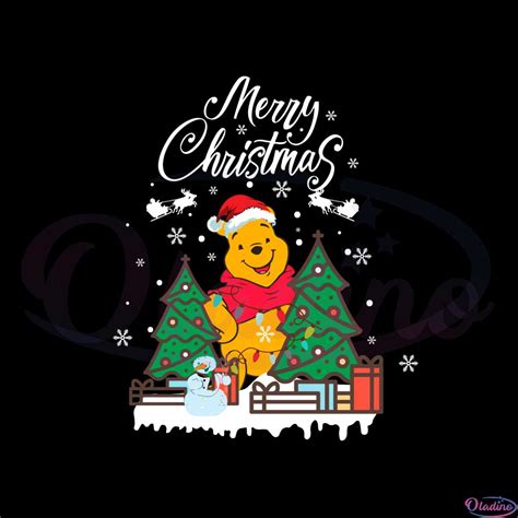 Winnie The Pooh Christmas Svg Files For Cricut Sublimation Files