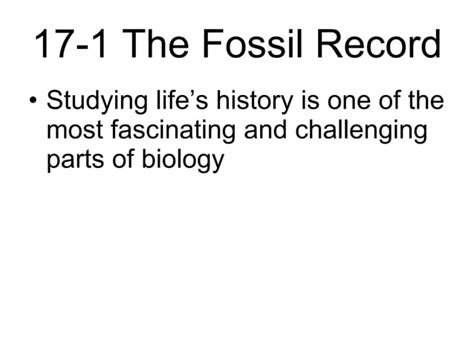 Biology Chp 17 History Of Life Powerpoint Ppt