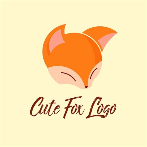 Premium Vector Cute Fox Logo