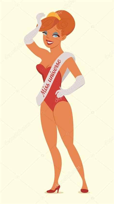 Reina de la belleza Miss universo vector gráfico vectorial