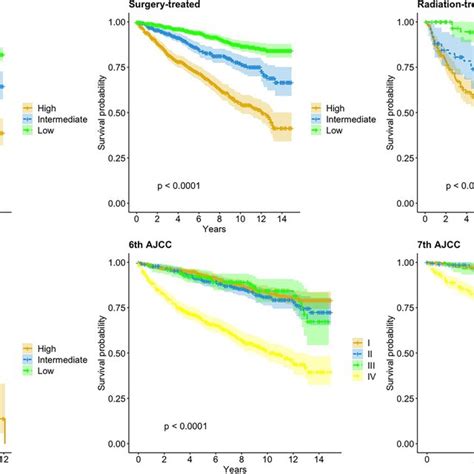 Kaplanmeier Curves Illustrating The Survival Difference Among Risk