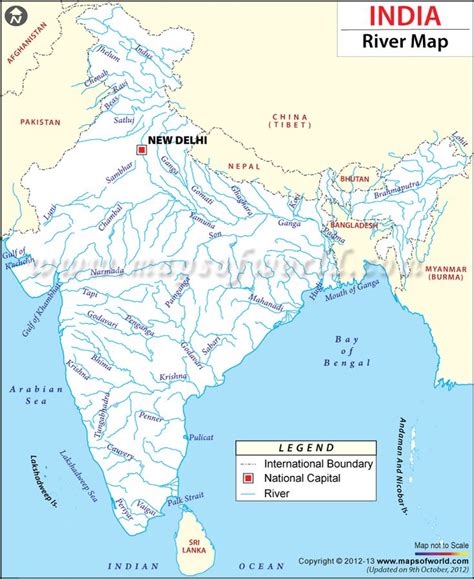 map  india rivers important rivers  india upsc