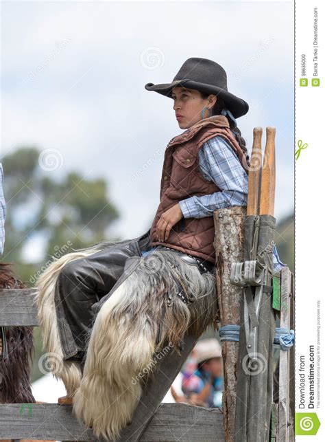 Female Cowboy Wearing Chaps in Ecuador Editorial Image - Image of ...