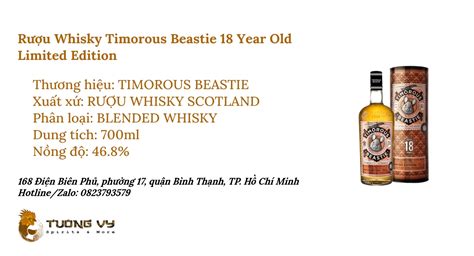 Rượu Whisky Timorous Beastie 18 Year Old Limited Edition