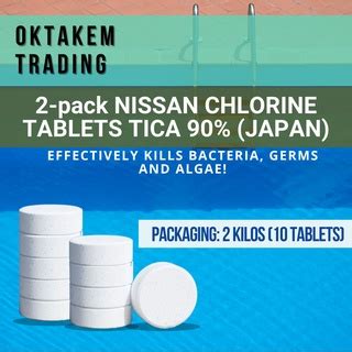 2 PACK NISSAN Chlorine Tablets TCCA 90 TICA Japan 2 Kilos 10 Tablets