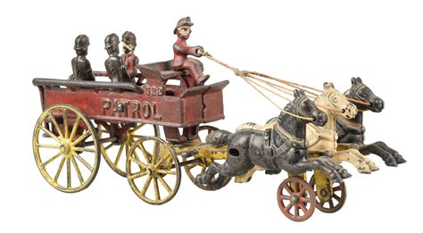 Lot Detail - CAST IRON HORSE DRAWN PATROL WAGON.