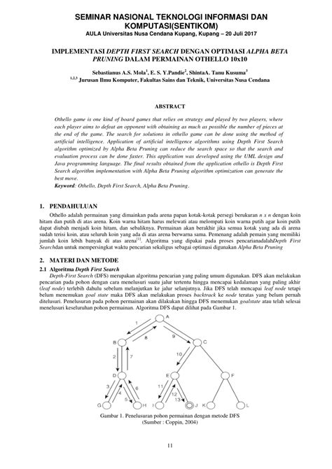 Pdf Seminar Nasional Teknologi Informasi Dan Komputasisentikom