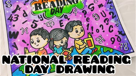 National Reading Day Drawing / Vayana Dinam Poster / Vayana Dinam ...