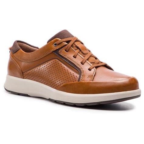 Półbuty Clarks Un Trail Form 261409777 Tan Leather eobuwie pl