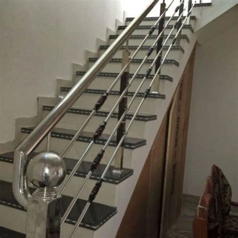 Silver Stainless Steel Staircase Railing For Home At Best Price In